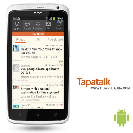 tapatalk android دسترسی راحت‌تر به انجمن‌ها با Tapatalk 2.4.11   اندروید 
